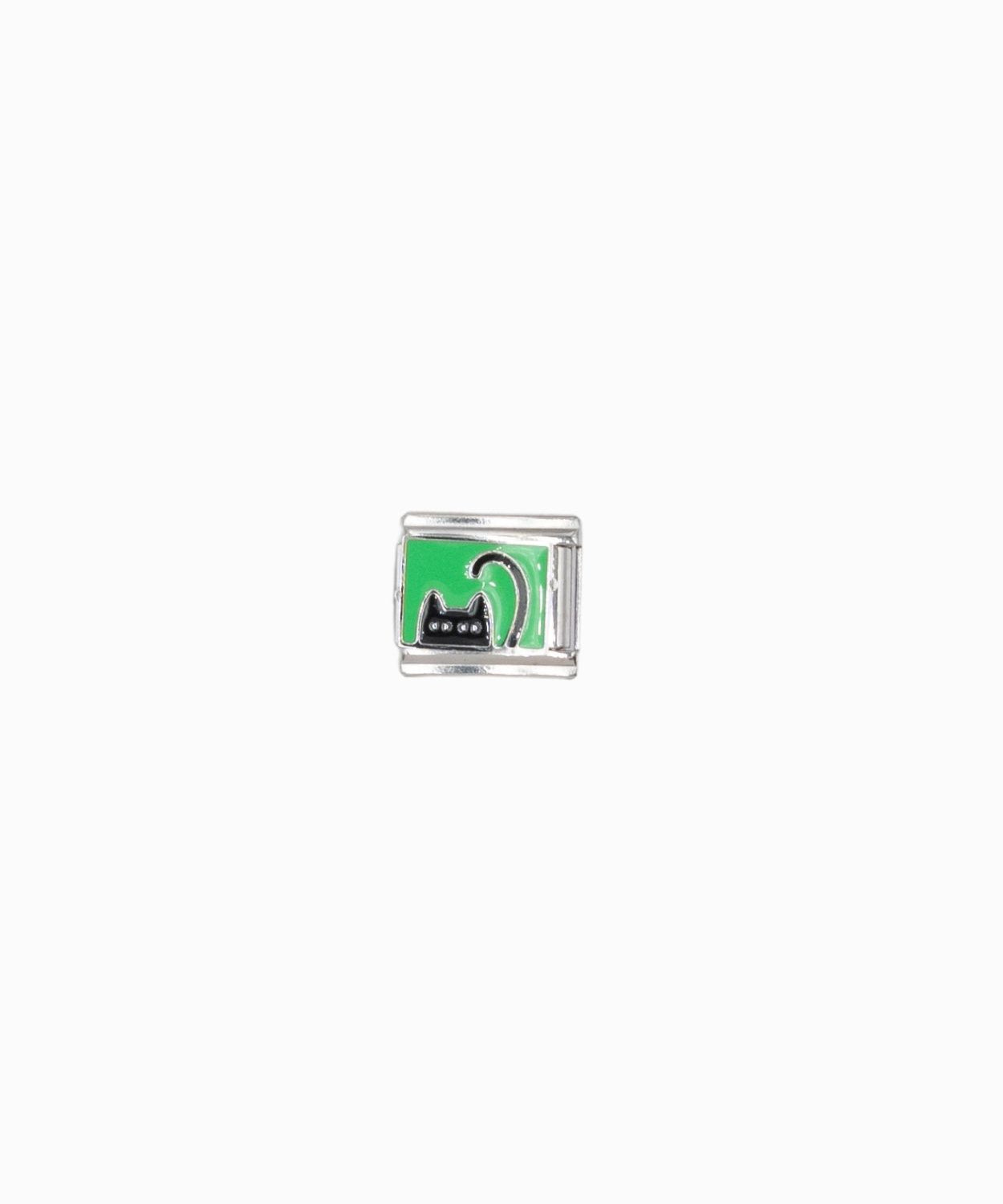 Maillon italien 9x10mm - Rhodié