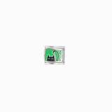 Maillon italien 9x10mm - Rhodié