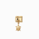 Maillon italien pendant 9x10mm - Doré