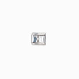 Maillon italien 9x10mm - Rhodié