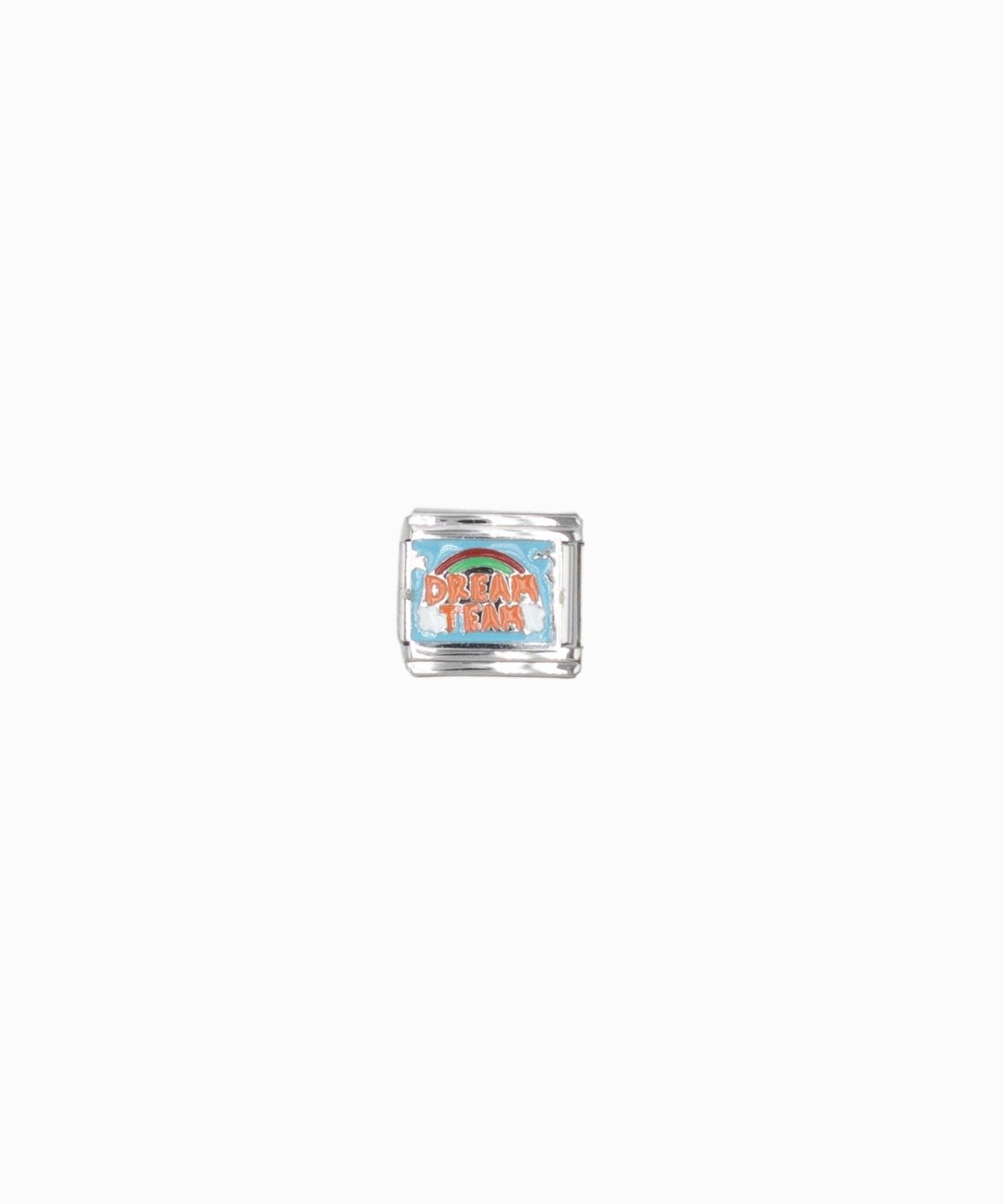 Maillon italien 9x10mm - Rhodié