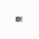 Maillon italien 9x10mm - Rhodié