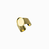 Bague Diane plateau dorée 14x10mm
