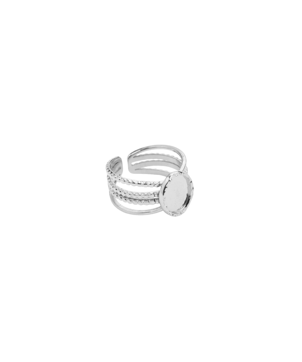 Bague ajouré dentelé 10x8mm
