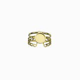 Bague ajourée dentelle plateau dorée 8mm