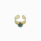 Bague ajourée dentelle plateau dorée 8mm