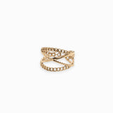 Bague croisé avec anneau 13.50x19mm