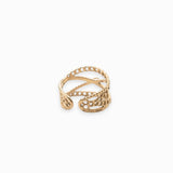 Bague croisé avec anneau 13.50x19mm