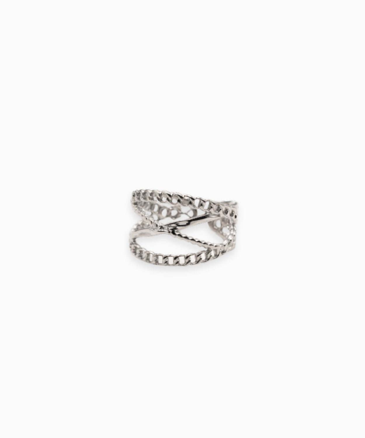 Bague croisé avec anneau 13.50x19mm