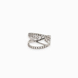 Bague croisé avec anneau 13.50x19mm