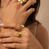 Bague fleur à plateau 6mm