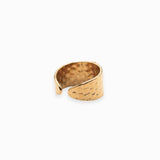 Bague martelée à plateau 10x8mm