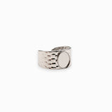 Bague martelée à plateau 10x8mm