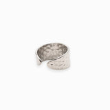 Bague martelée à plateau 10x8mm