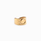 Bague martelée à plateau 8mm