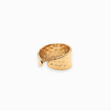 Bague martelée à plateau 8mm