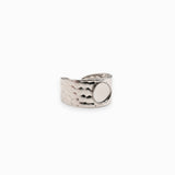 Bague martelée à plateau 8mm