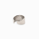 Bague martelée à plateau 8mm