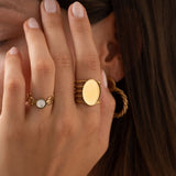Bague ovale plateau 19x14mm