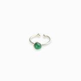 Bague plateau à rebord dentelé dorée 6mm