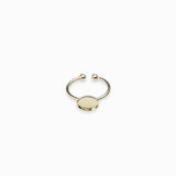 Bague plateau à rebord dorée 8x6mm