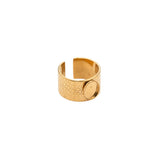 Bague plateau ovale dentelé 8x10mm