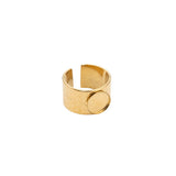 Bague plateau rond dentelé 10mm