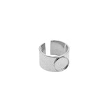 Bague plateau rond dentelé 10mm