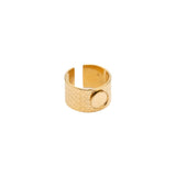 Bague plateau rond dentelé 8mm