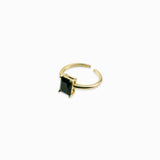 Bague strass rectangle 10x7mm