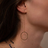 Boucles d'oreilles chainettes cercle 10cm