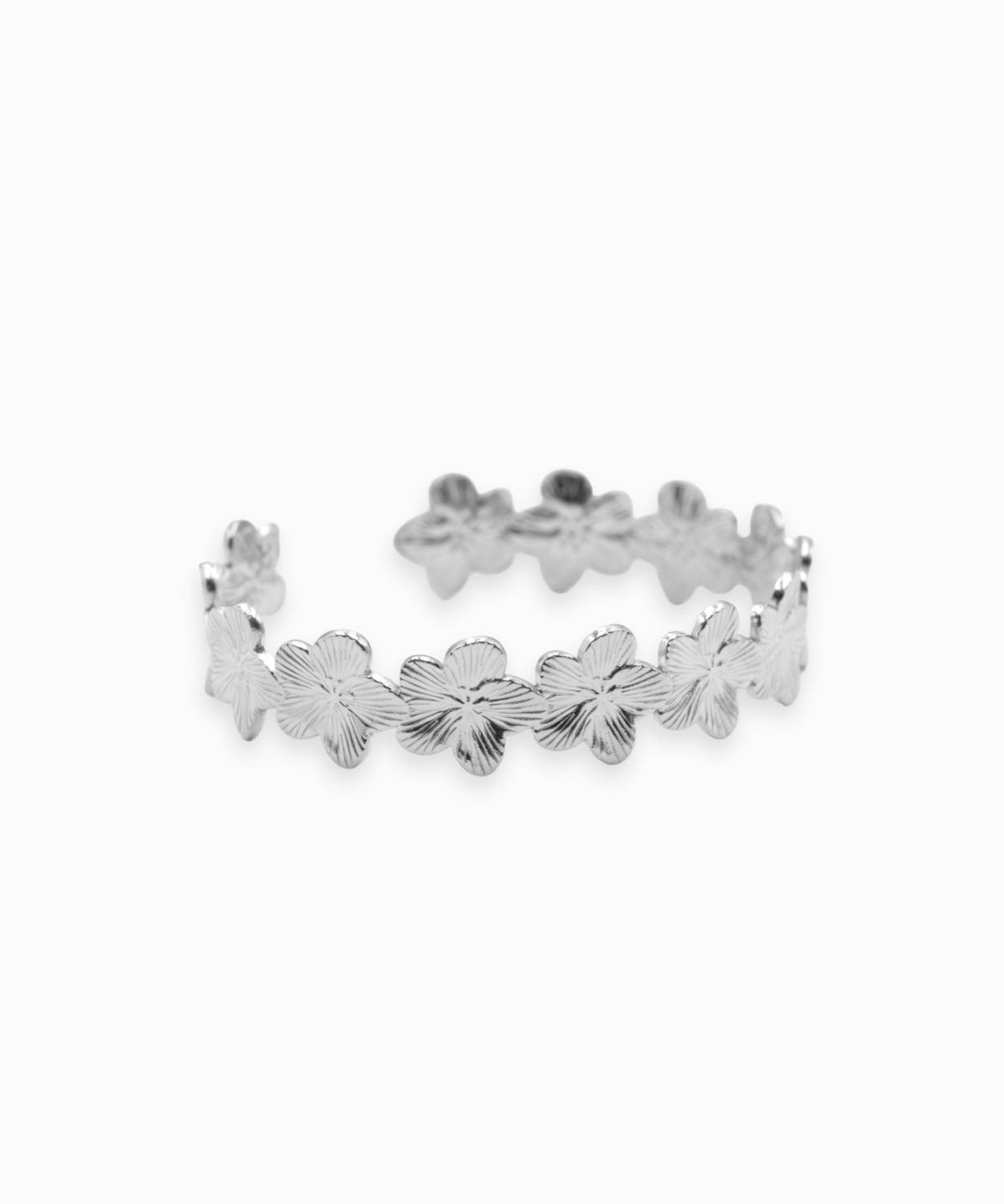 Bracelet manchette mini fleurs 13mm
