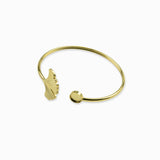 Bracelet feuille de Ginkgo plateau 8mm