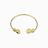 Bracelet fin double plateaux dentelés 8x6 et 10x8mm
