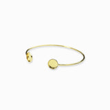 Bracelet jonc fin double plateaux dentelés 8mm