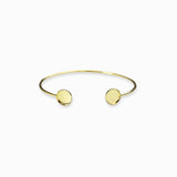 Bracelet jonc fin double plateaux dentelés 8mm
