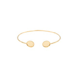 Bracelet jonc plateau horizontal 10x8mm