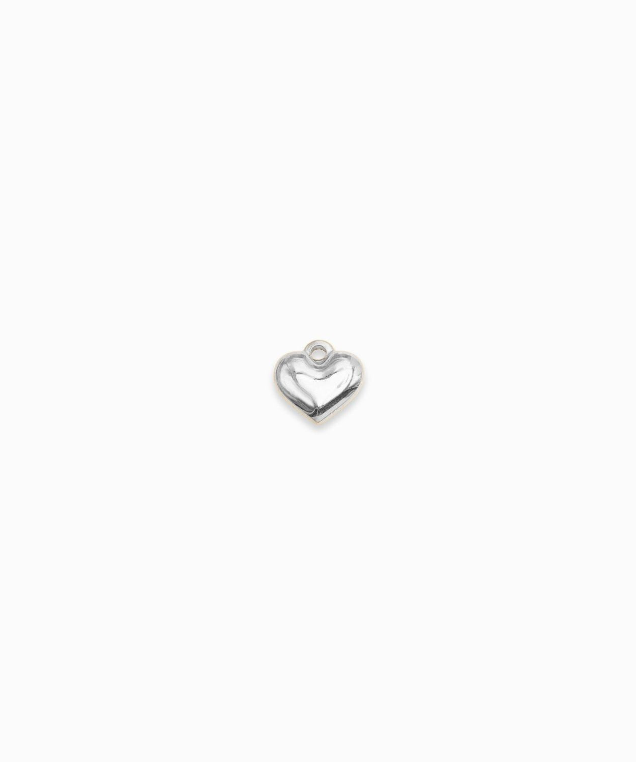 Pendentif coeur bombé 13x12mm