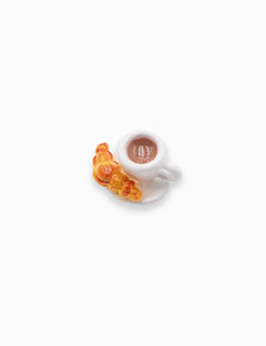 Breloques Café croissant 8x15mm