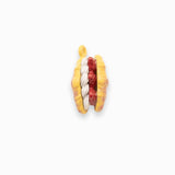 Breloques croissant fraise chantilly 18x9mm