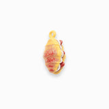 Breloques croissant fraise chantilly 18x9mm