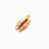 Breloques croissant fraise chantilly 18x9mm