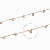 Chaîne forçat zirconium 1.40x1.80mm - Champagne
