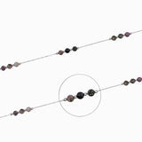 Chaîne argentée palet facettée 4x2.50mm - Tourmaline