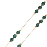 Chaîne palet facettée 4x2.50mm - Malachite