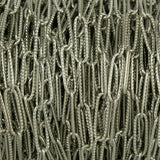 Chaîne maille trombone strié 12x4mm acier inoxydable rhodié x1m