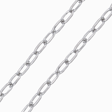 Collier tombone 6x3mm - L45+5cm