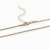 Collier torsadé 2mm- Longueur 40 cm