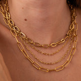 Collier trombone 17x7mm - Longueur 45 cm