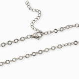 Collier en maille forçat strié 4x3 mm - Longueur 40cm